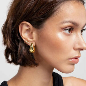 Pendientes Chunky Waterdrop - Pendientes grandes de dorado