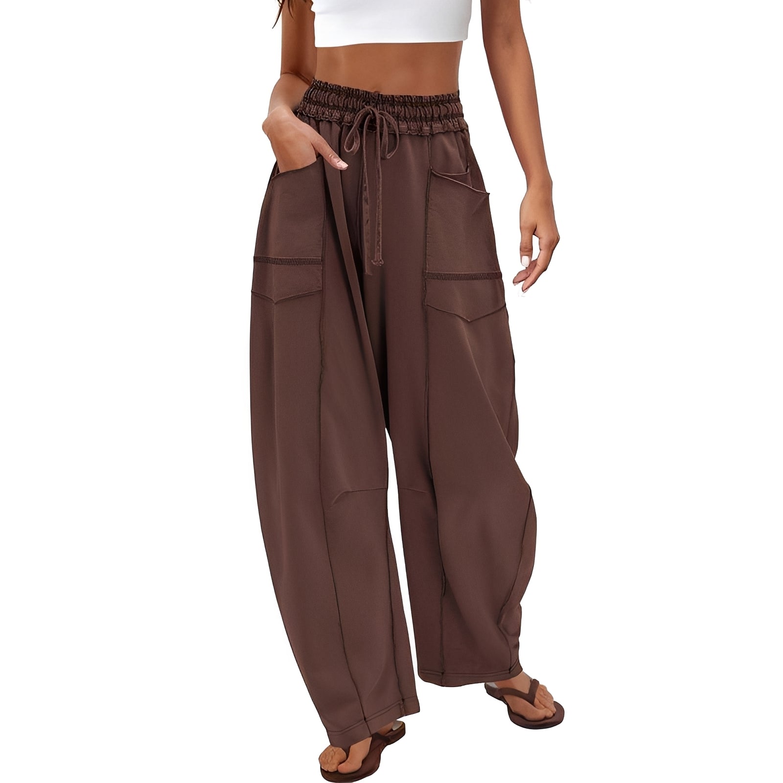 Marianne - Pantalones Elegantes de Pierna Ancha