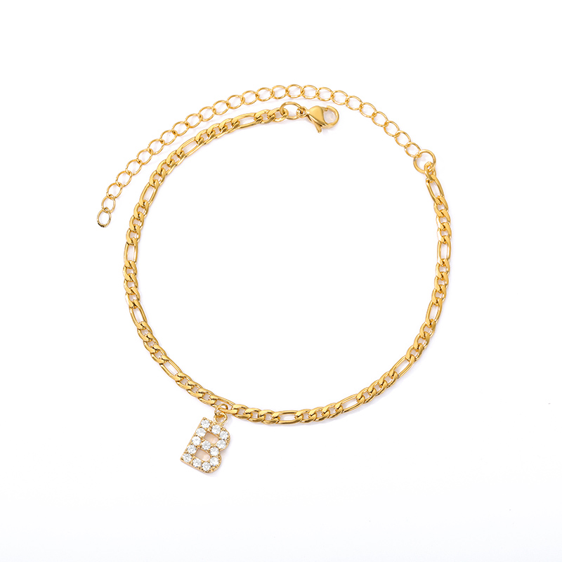 Tobillo con Inicial - Pulsera de tobillo personalizada con tu inicial