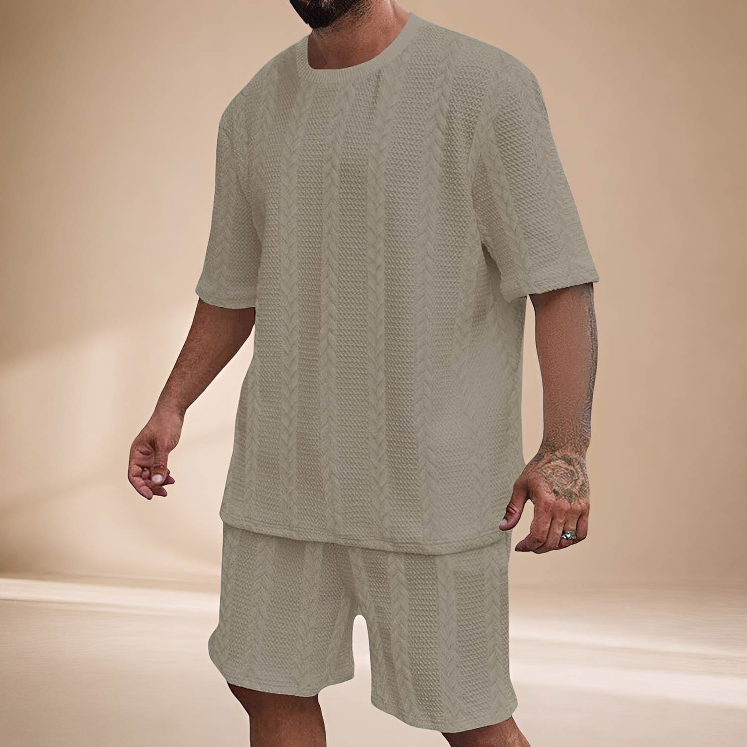Johnston - Conjunto de Camiseta y Pantalones Cortos Holgados