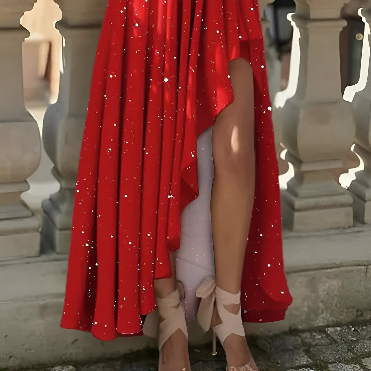 Vestido de mujer con cintura elevada – Vestido elegante y fluido para verano, ceremonias y uso diario