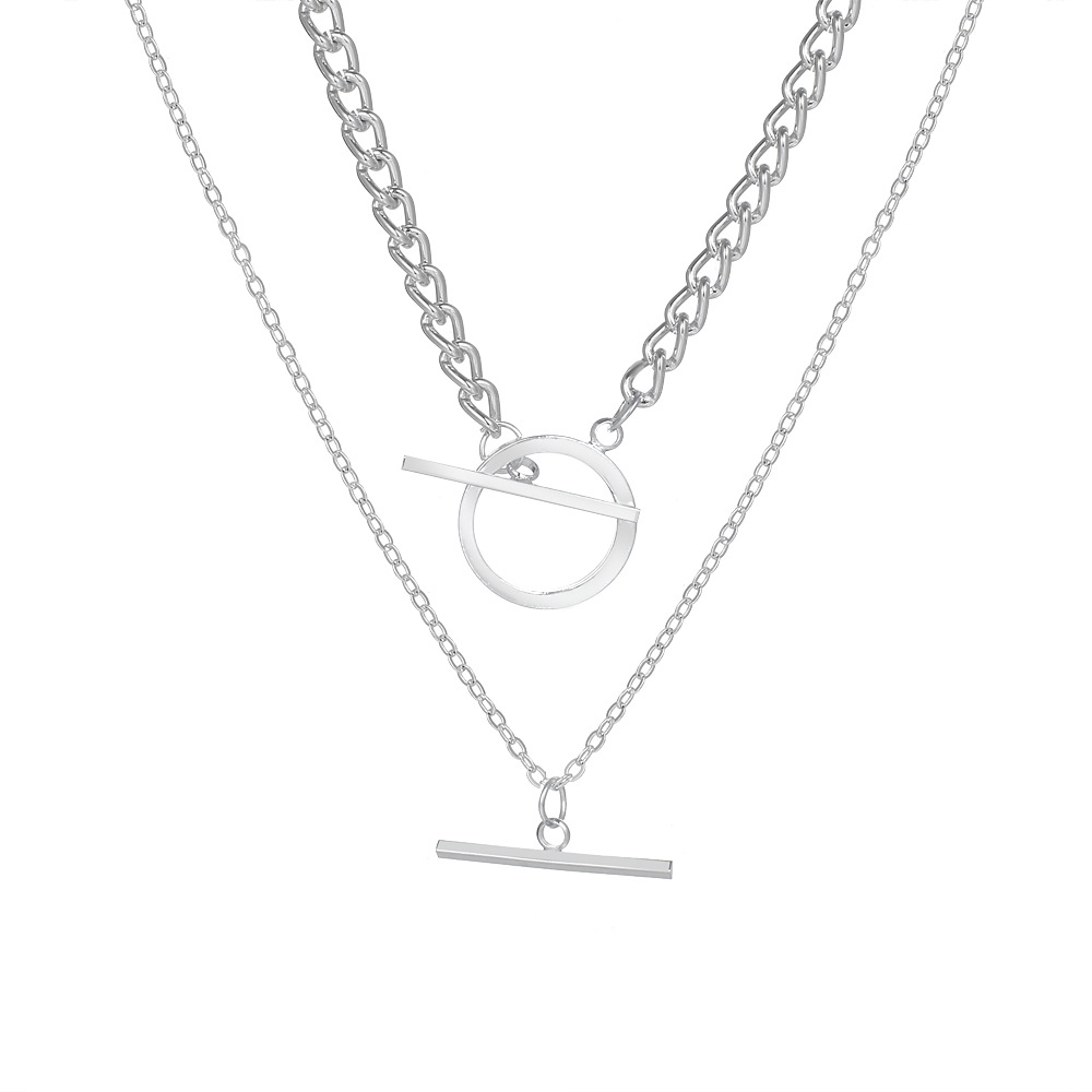 Collar doble - Cadena cubana y perlas