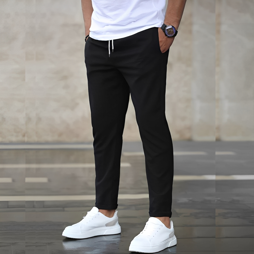 Aljure - Pantalones casuales de corte slim para hombres