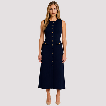 Jorja - Vestido Midi Elegante con Botones