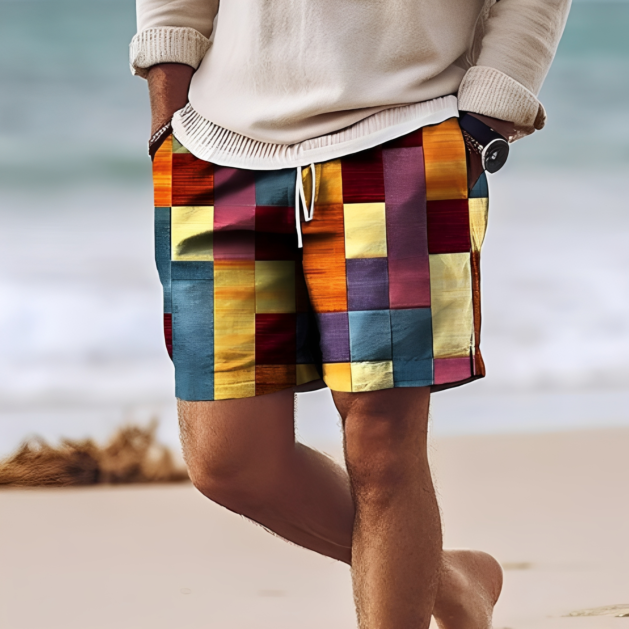 Aidan - Pantalones Cortos de Playa Elegantes