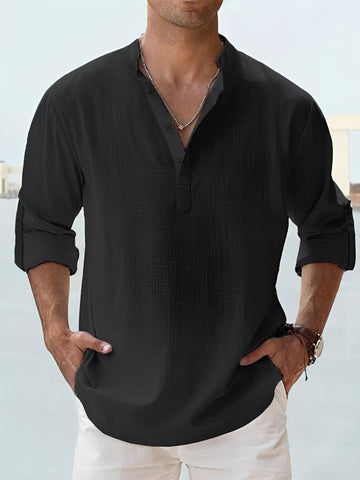Ronnie – Camisa de manga larga para hombre – para días cálidos con un estilo casual