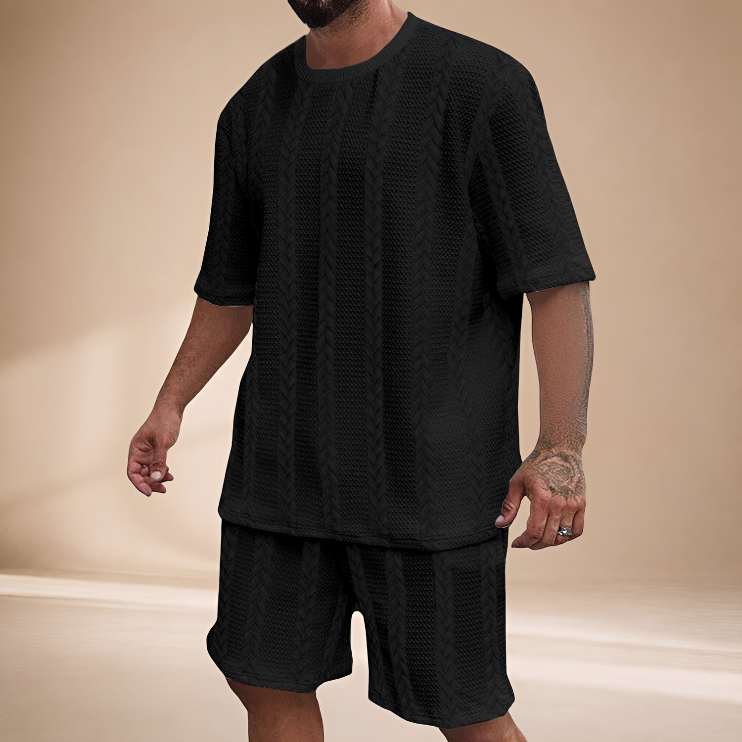 Johnston - Conjunto de Camiseta y Pantalones Cortos Holgados