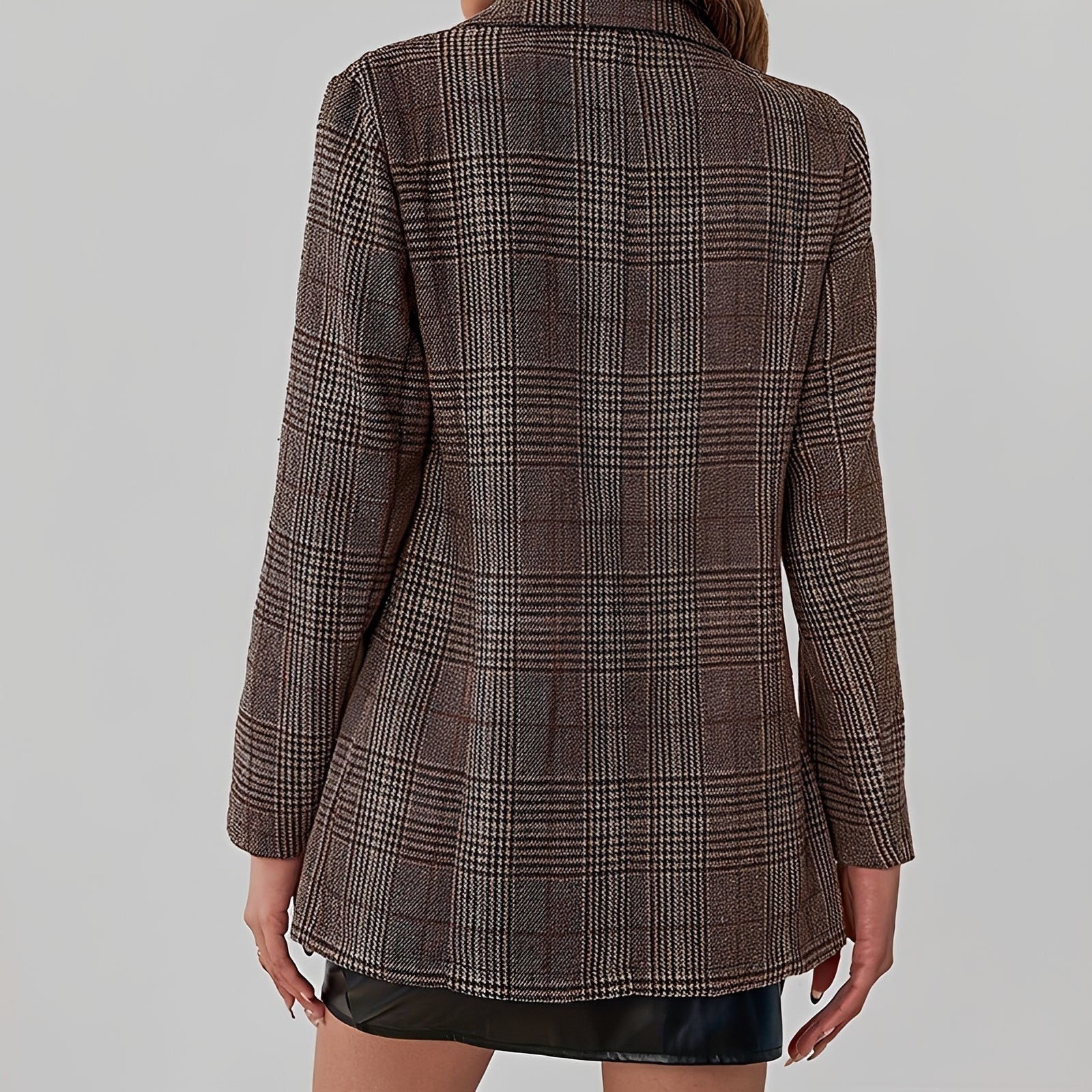 Eshal - Blazer de Cuadros Estiloso