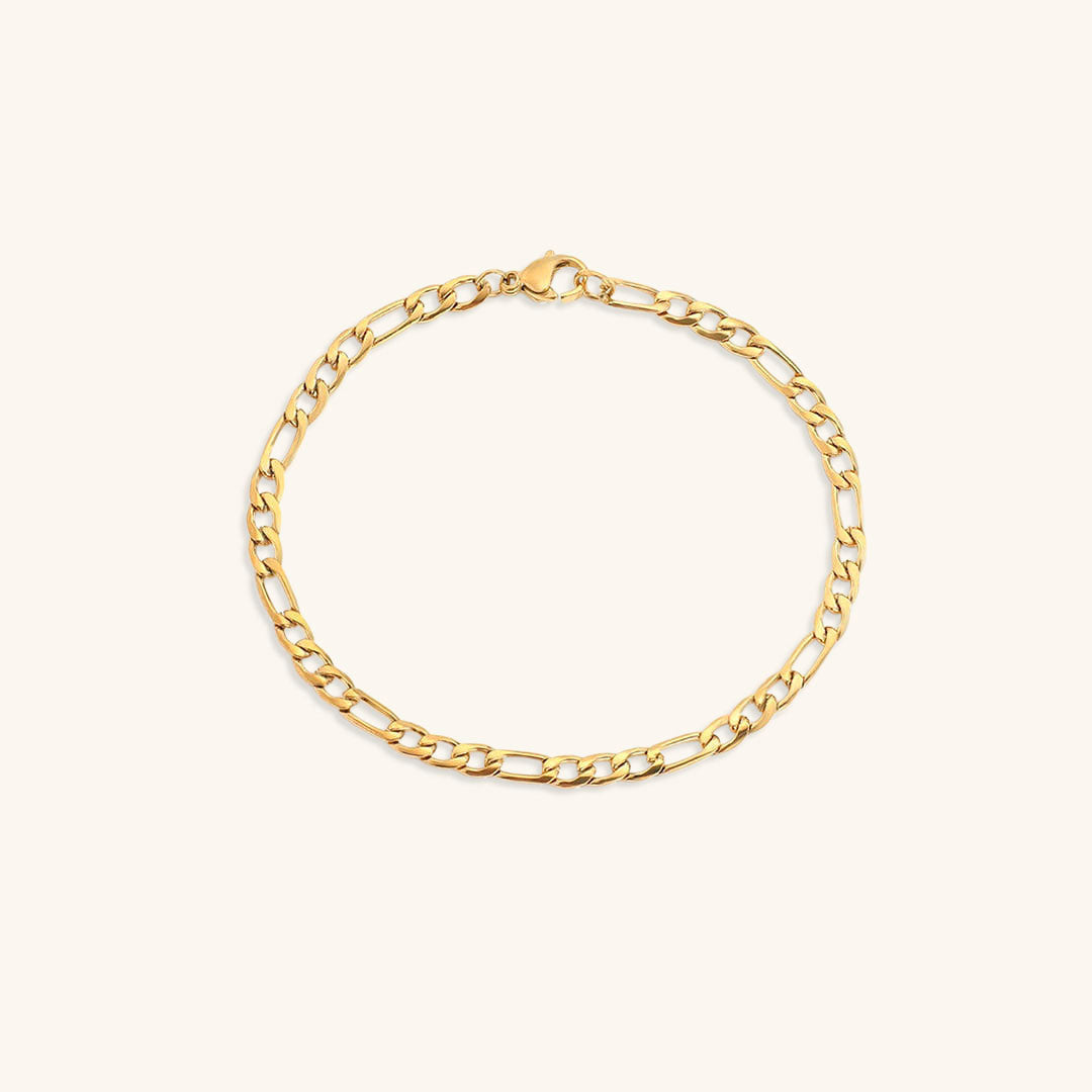 Saturn - Pulsera de eslabones dorados