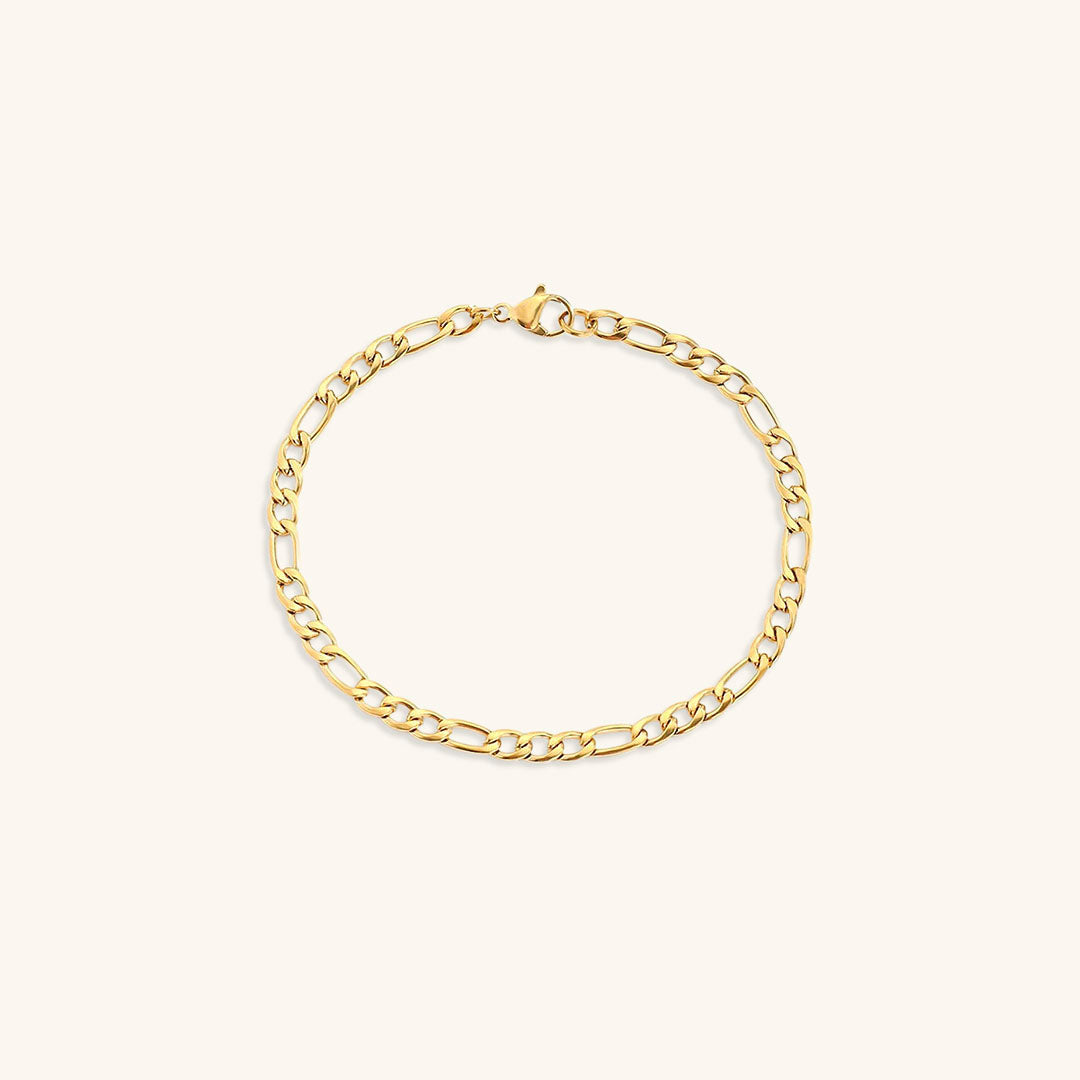 Saturn - Pulsera de eslabones dorados