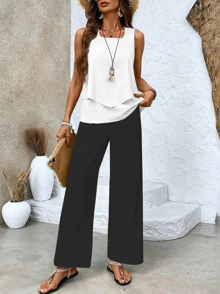 Abigail- Conjunto elegante de dos piezas para mujer