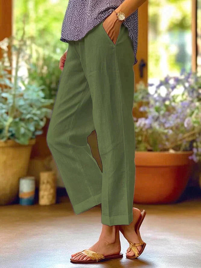 Oona - pantalones de verano de lino para mujer