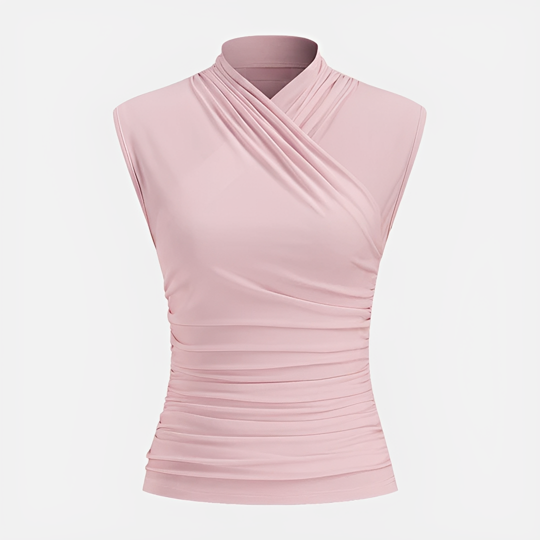 Mireya - Top Elegante de Cuello Cruzado