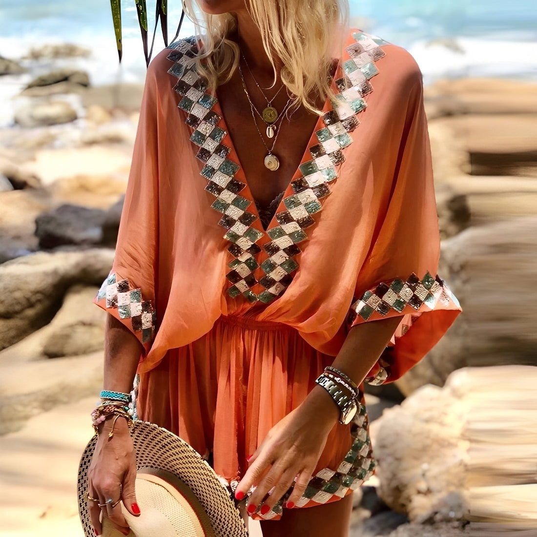 Jenn - Romper Bohemio Elegante
