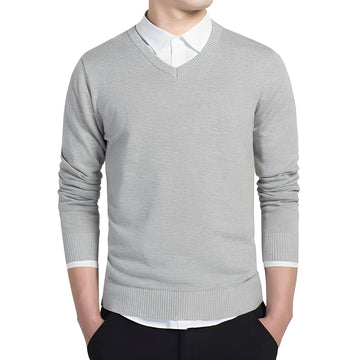 Tom - Suéter de hombre casual con cuello en V