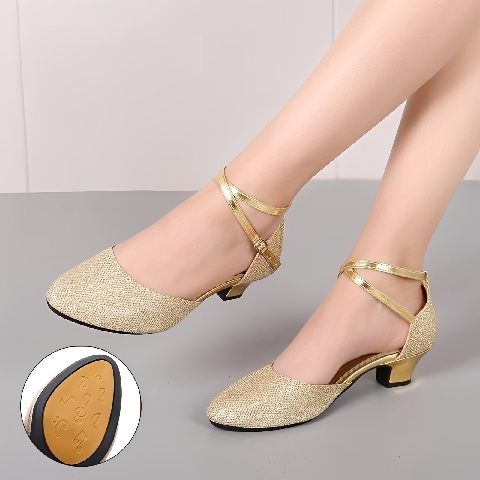 Carrie - Sandalias elegantes con brillo para mujeres