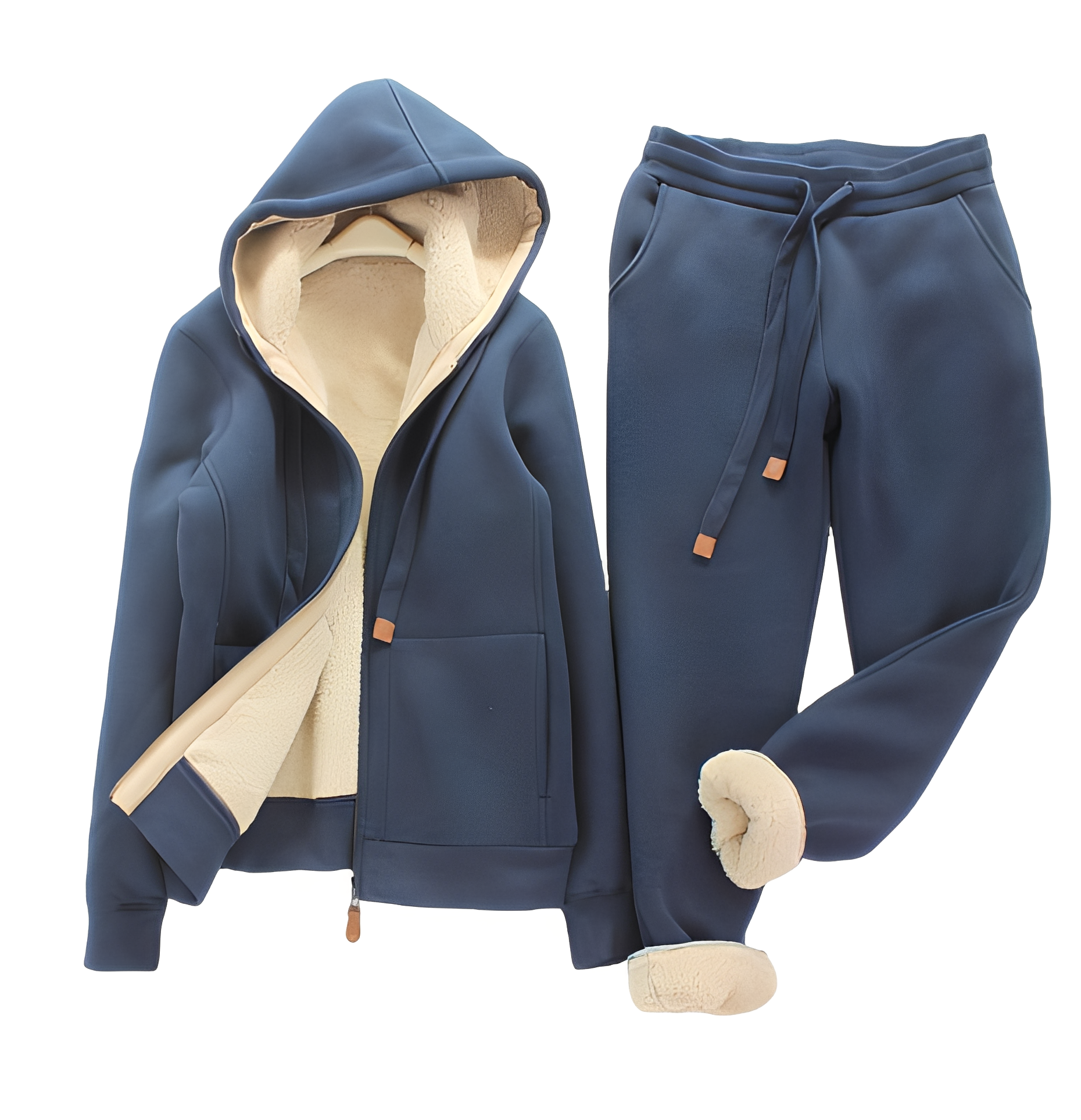 Monica - Conjunto cómodo de sudadera con capucha y pantalones de chándal para mujer
