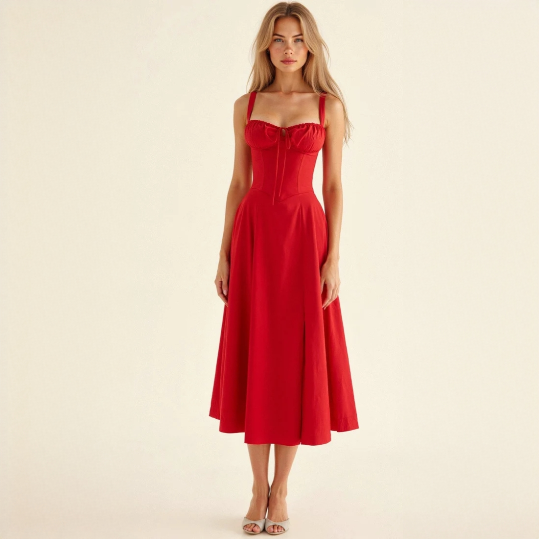 Liana - Vestido midi refinado