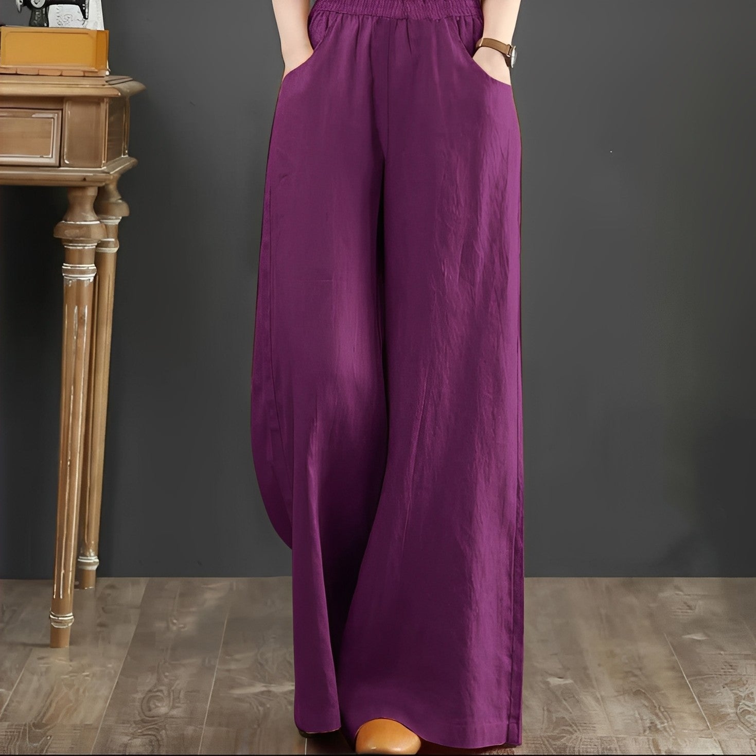 Dorothy - Pantalones cómodos de pierna ancha para damas