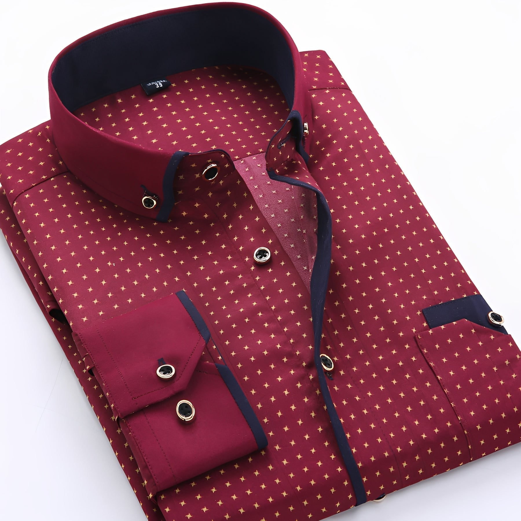 Nolhan - Camisa clásica de manga larga para hombres