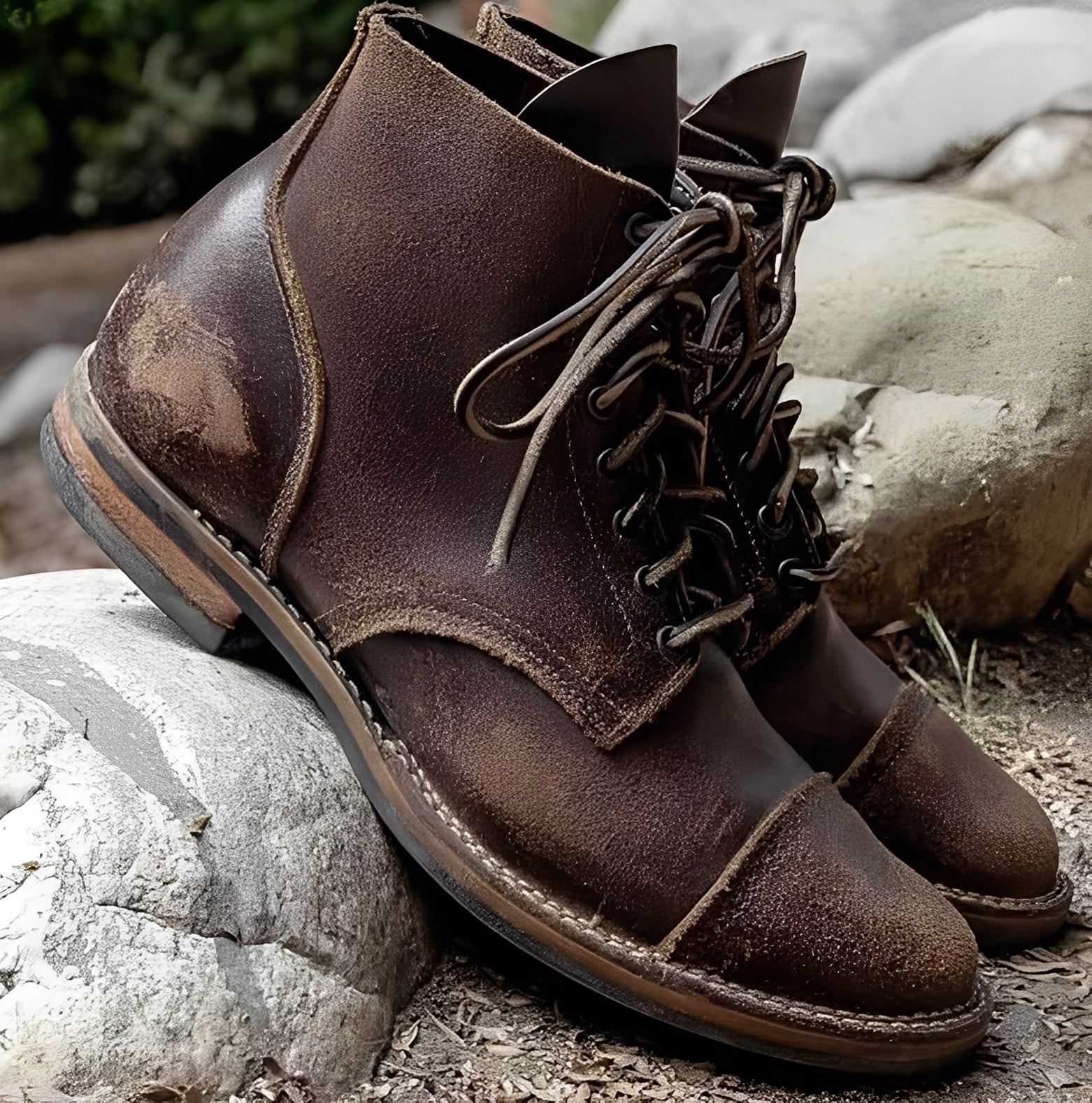 Garrick - Botas retro robustas para hombres