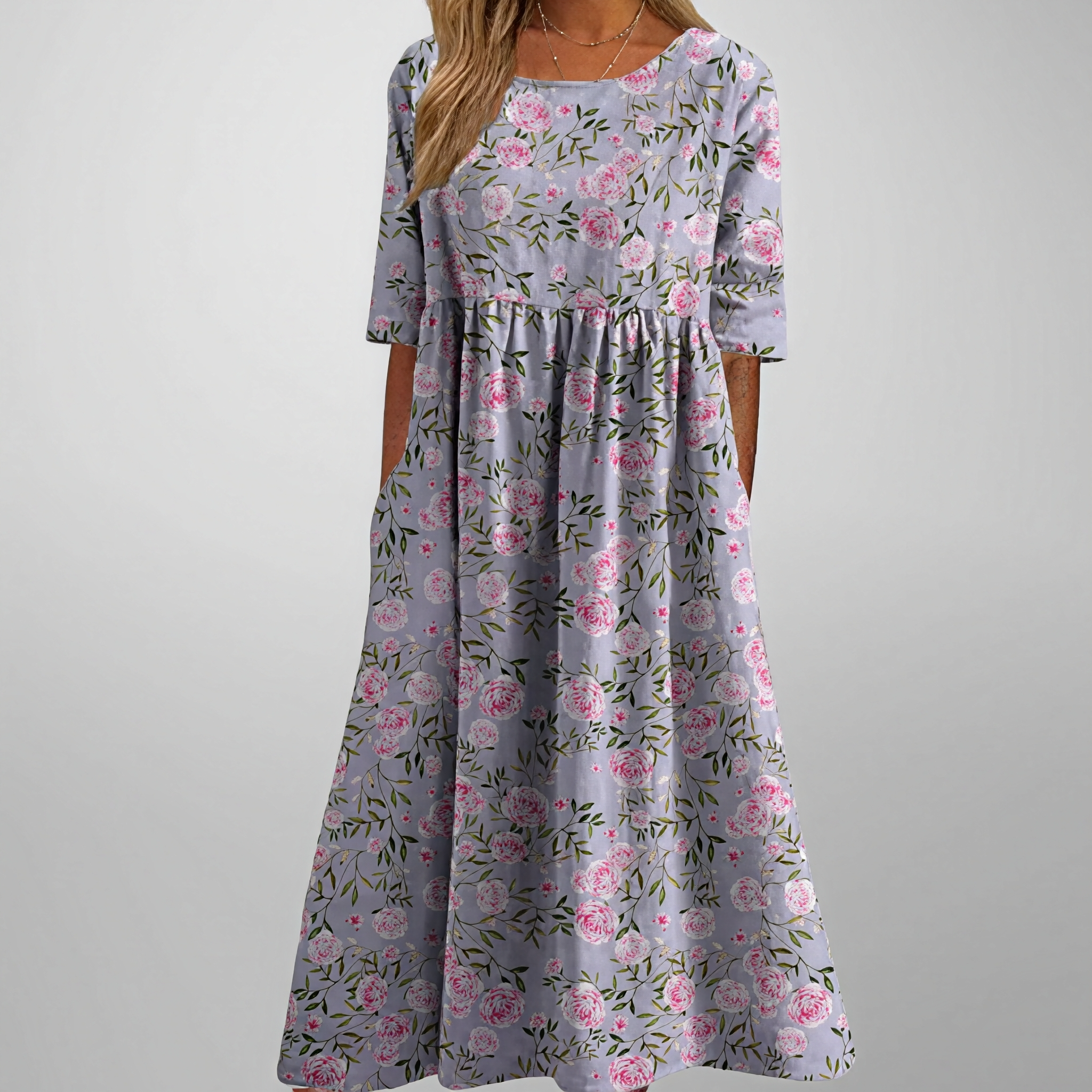 Gail – Vestido maxi floral para mujer