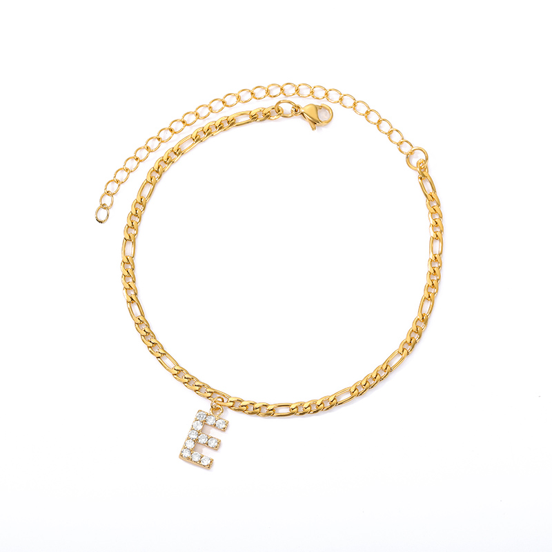 Tobillo con Inicial - Pulsera de tobillo personalizada con tu inicial