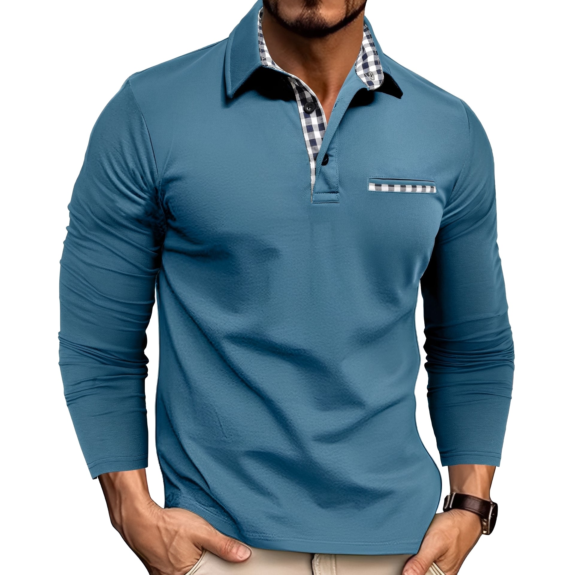 Rupert - Camisa polo de manga larga y estilo casual
