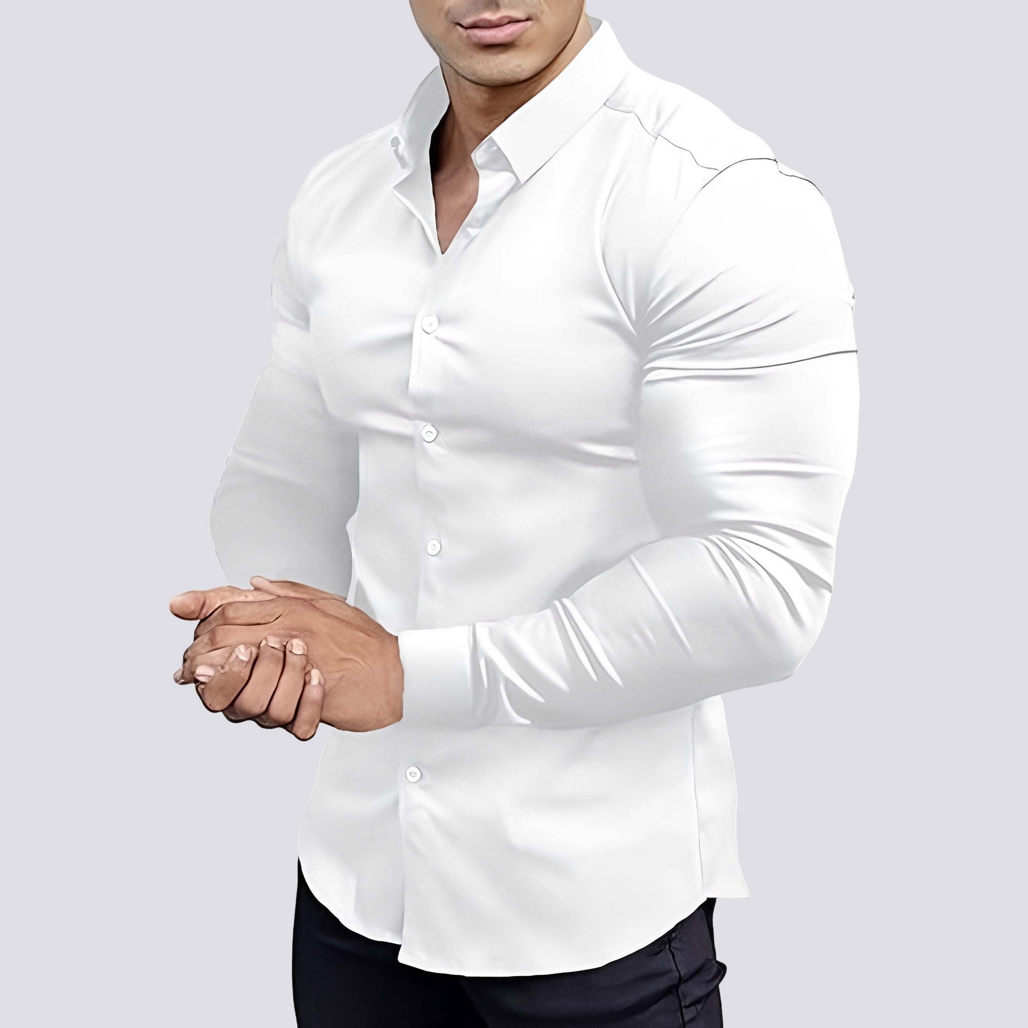 Benson - Camisa Casual de Corte Ajustado