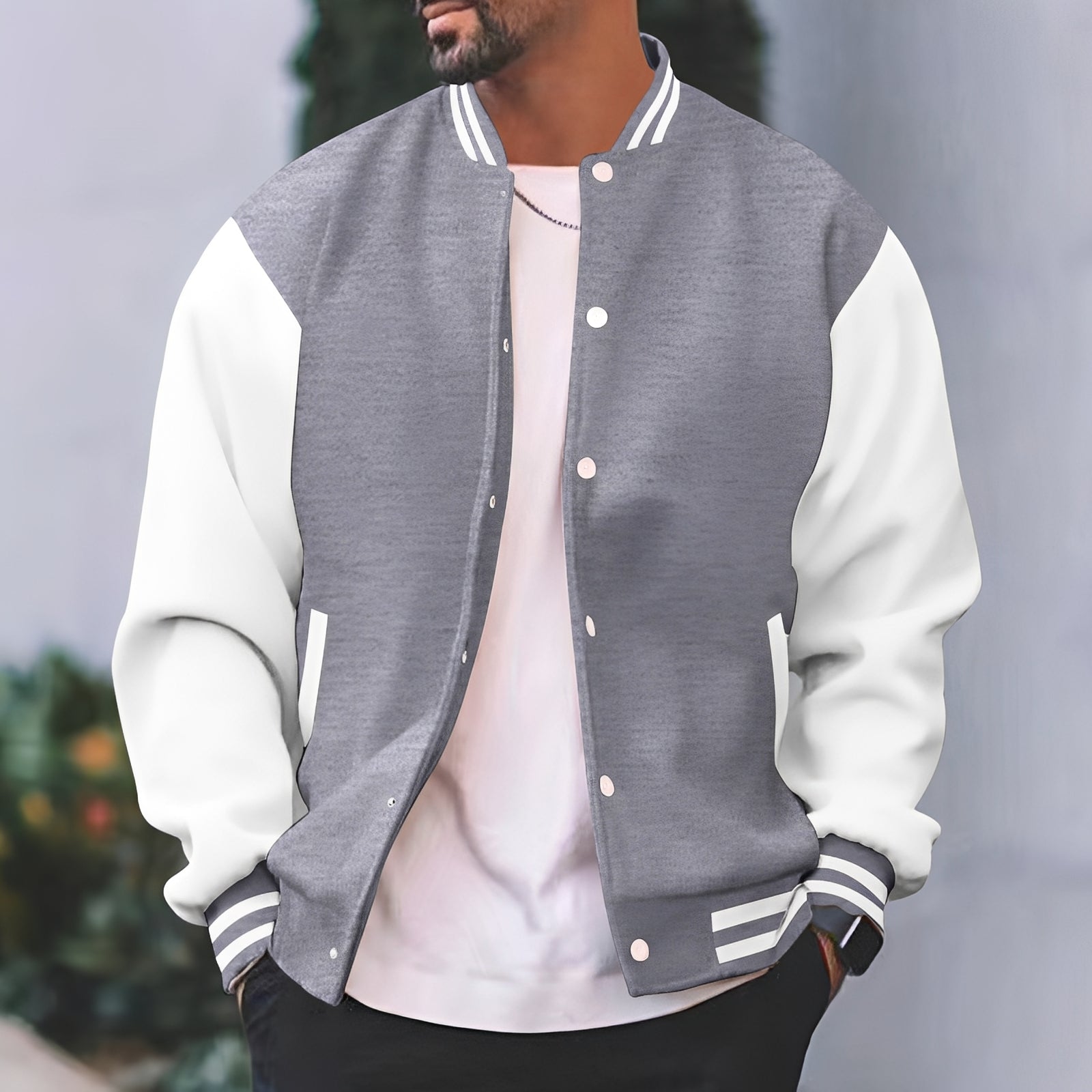 Greg - Chaqueta bomber elegante y holgada para hombres