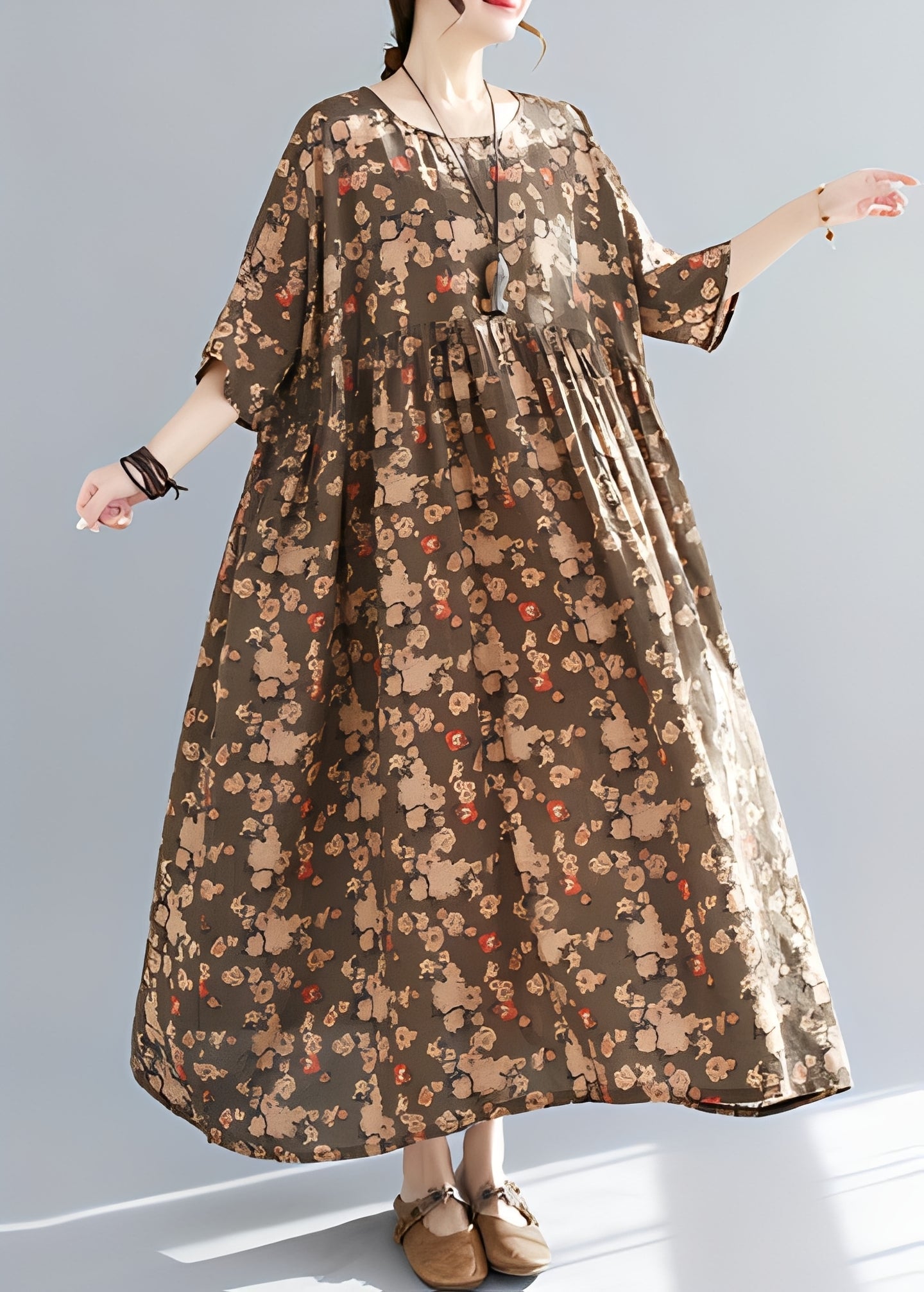 Mariam - Elegante vestido holgado con dobladillo ancho para damas