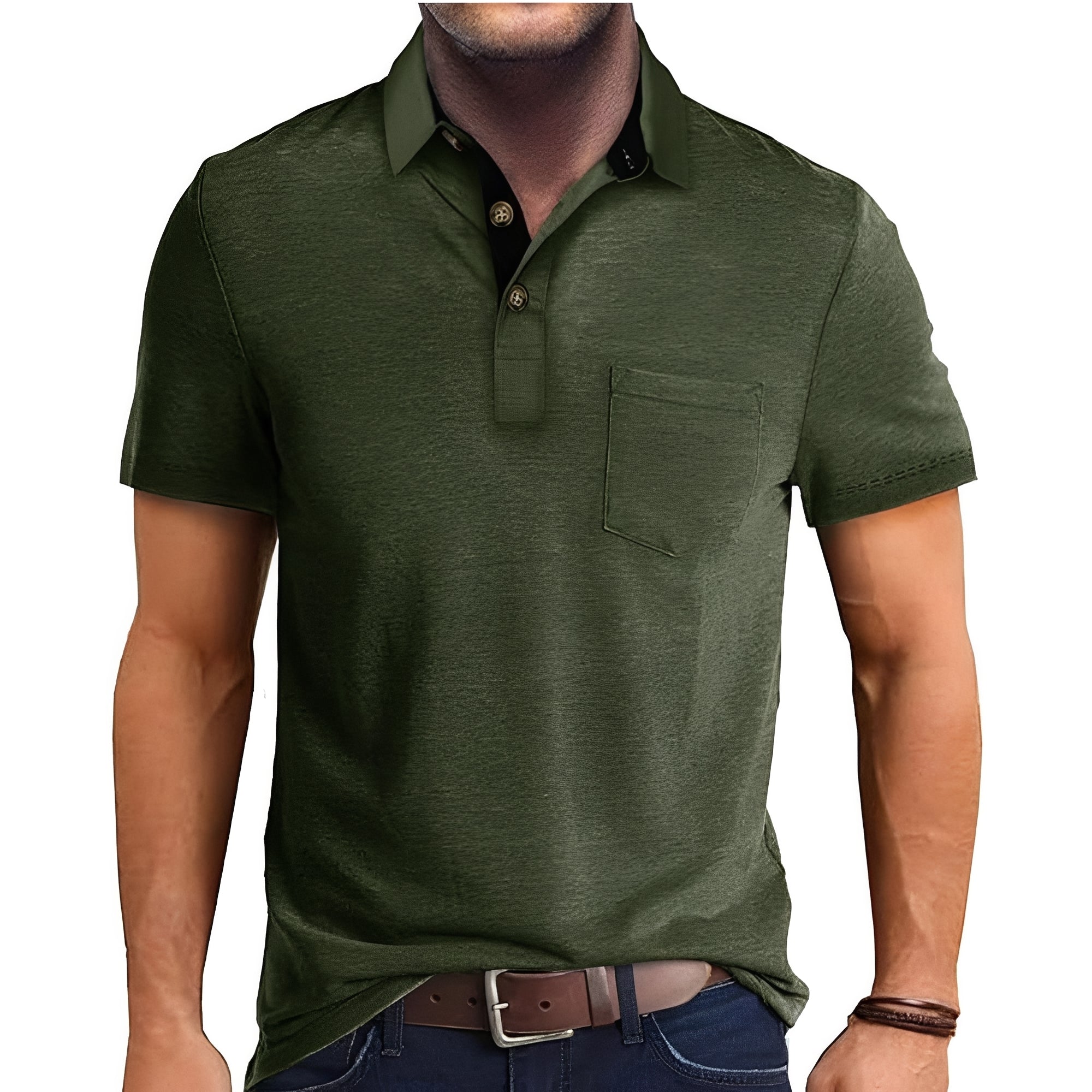 Hobbs - Camisa Polo de Manga Corta Casual