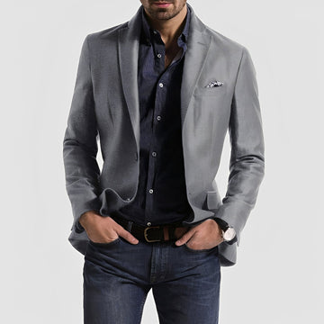 George - Blazer formal para hombre con cierre de dos botones