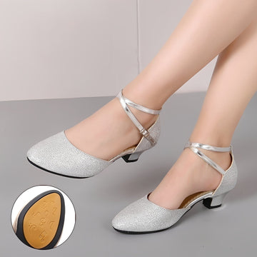 Carrie - Sandalias elegantes con brillo para mujeres