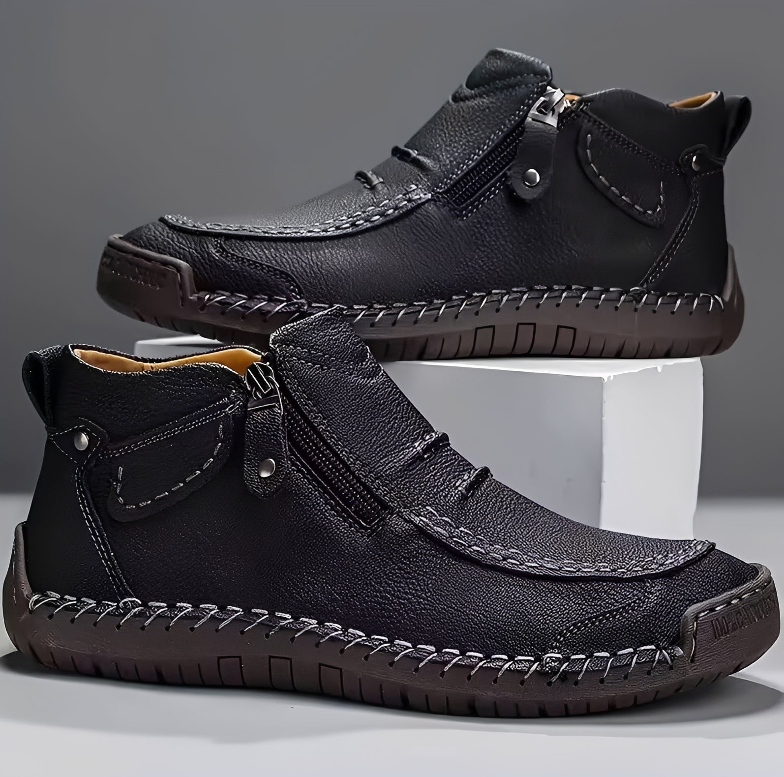 David - Botas con Cremallera con Estilo