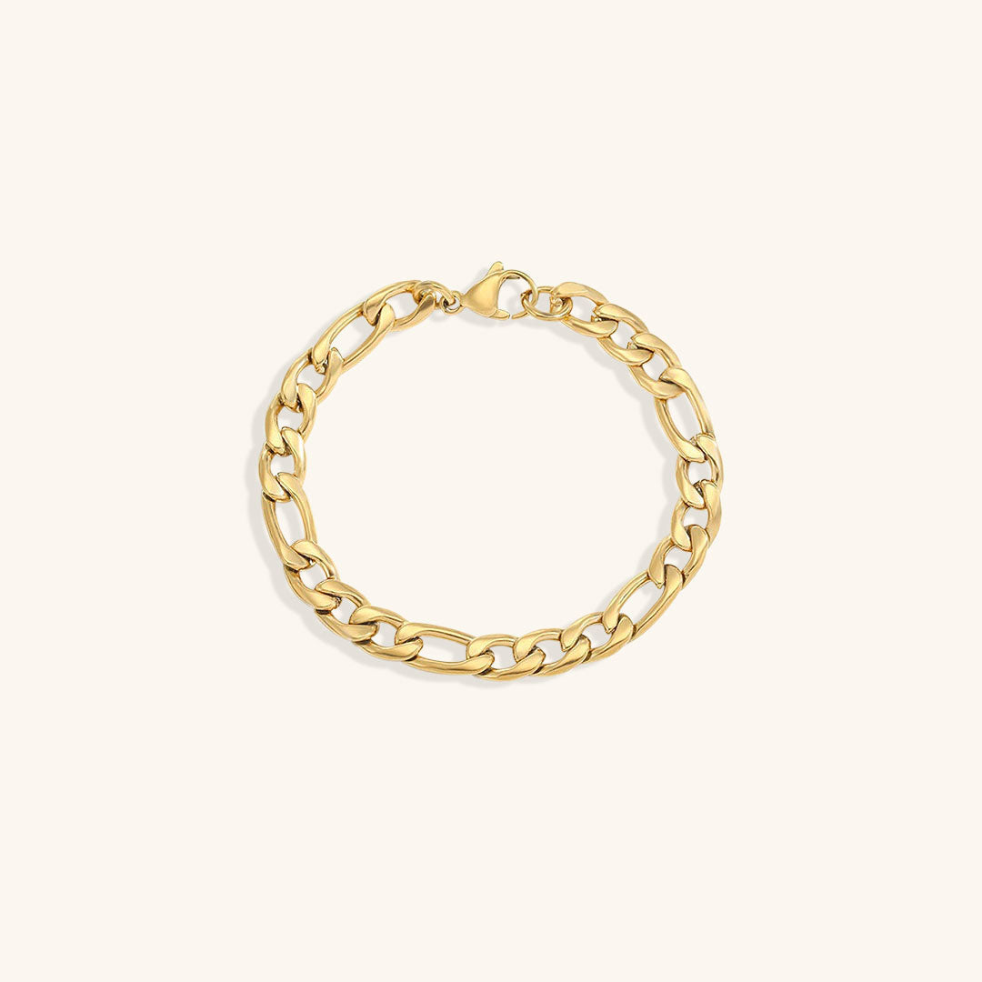 Saturn - Pulsera de eslabones dorados
