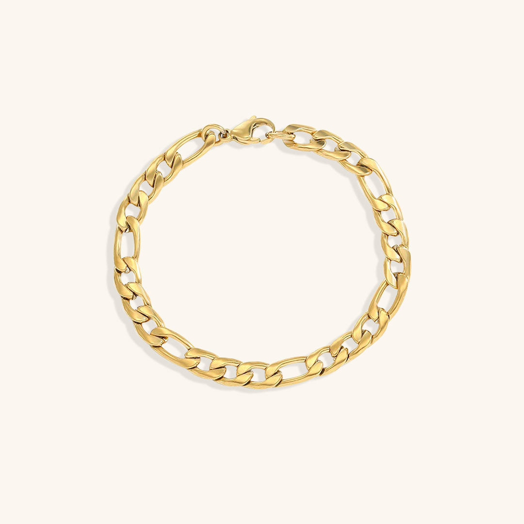 Saturn - Pulsera de eslabones dorados