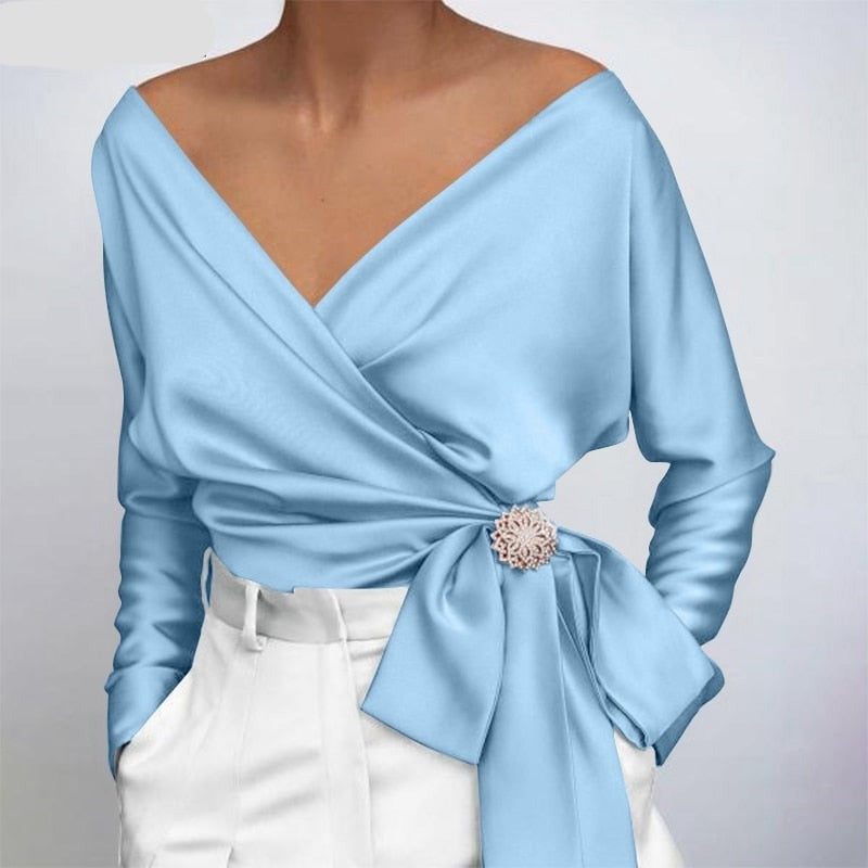 Davina - Blusa Elegante de Tela Suave para Mujer