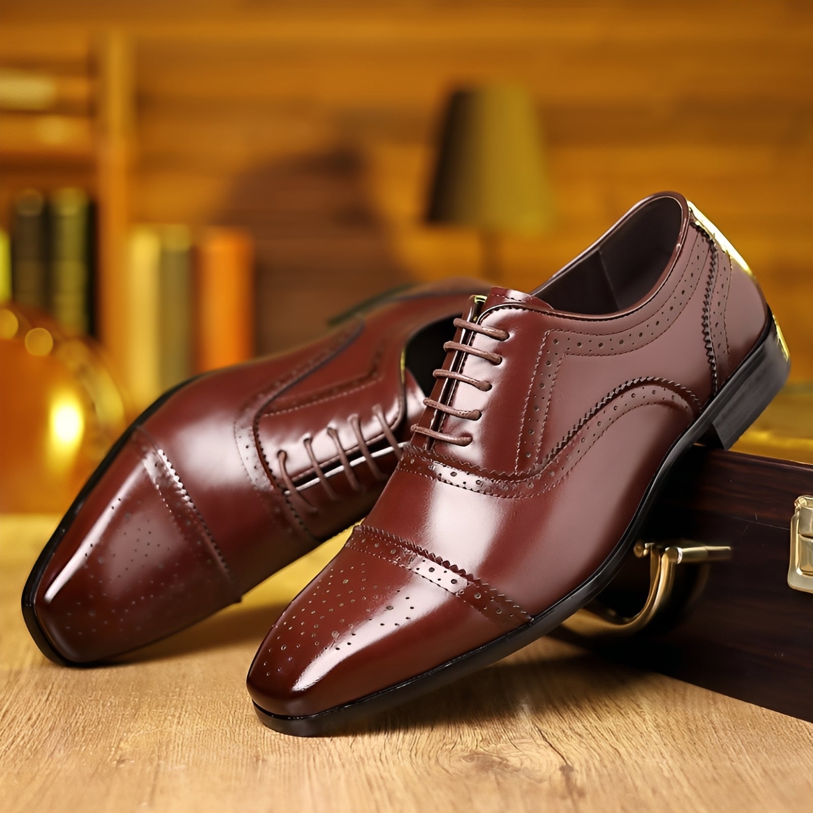 Ronan - Zapatos de punta retro para hombres