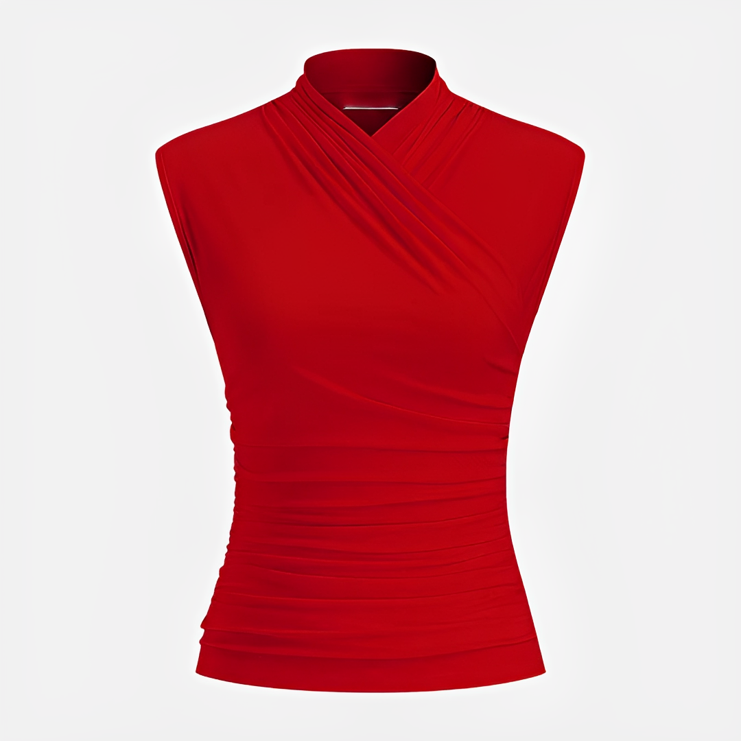 Mireya - Top Elegante de Cuello Cruzado