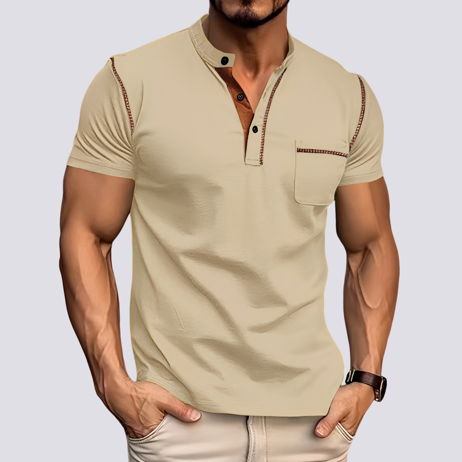Stefan - Polo elegante y transpirable para hombres