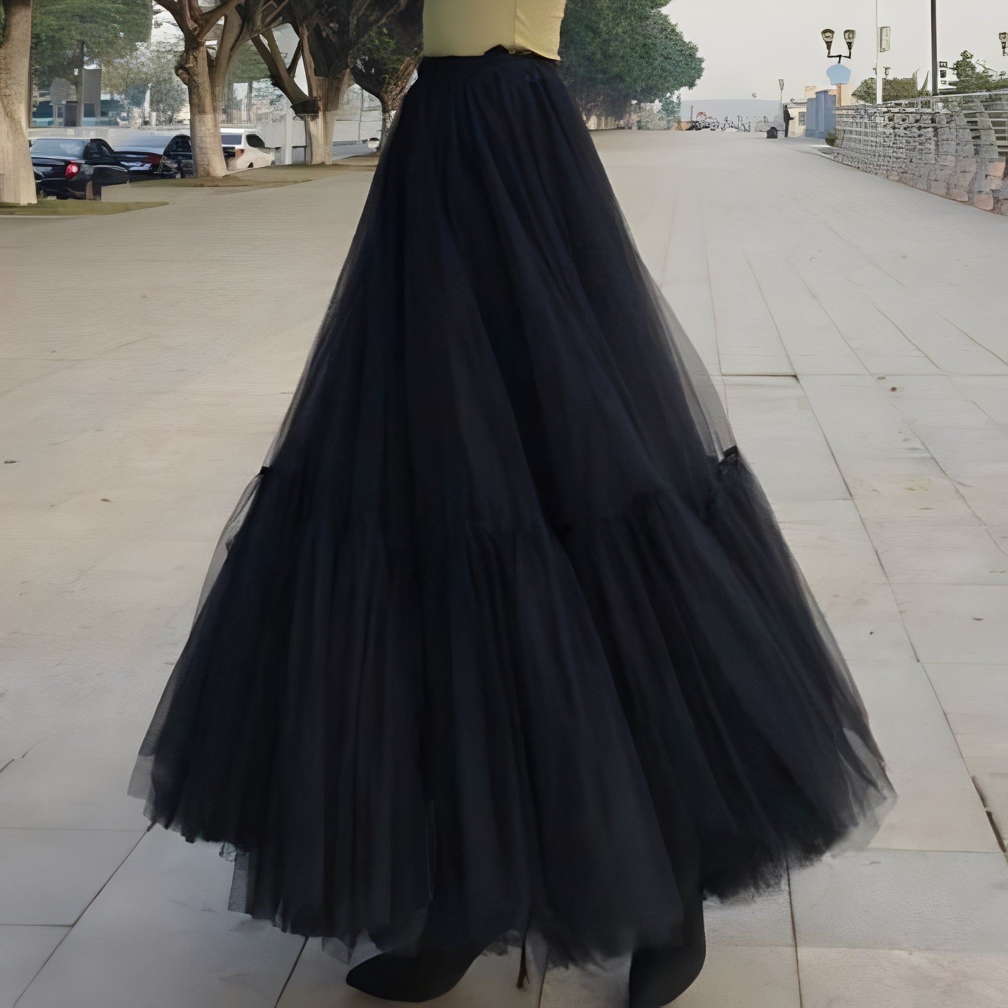 Madeline - Elegante falda con volantes para damas