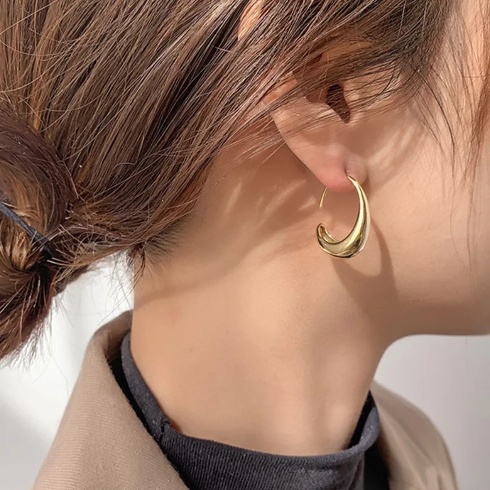 Zeinab – Aretes de aro dorados