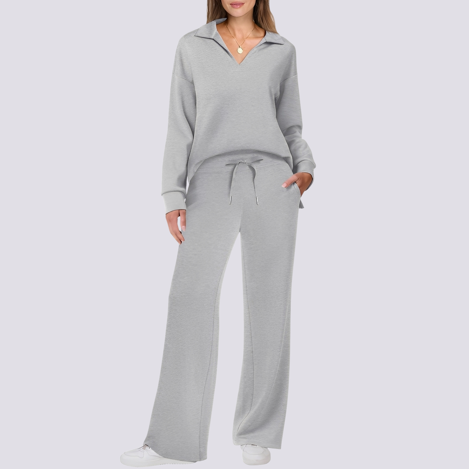 Tiana - Conjunto de ropa de descanso casual y cómodo para damas