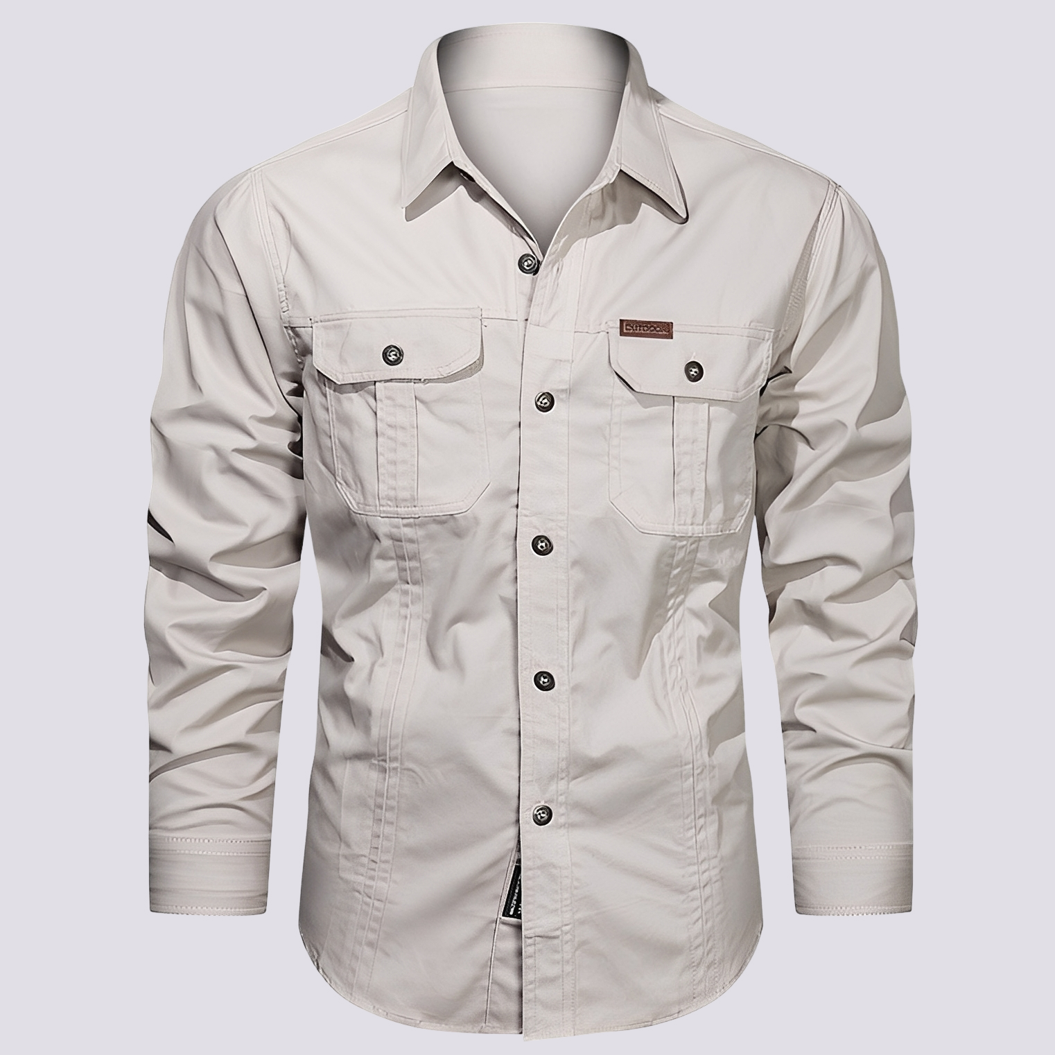 Franklin - Camisa Casual de Manga Larga