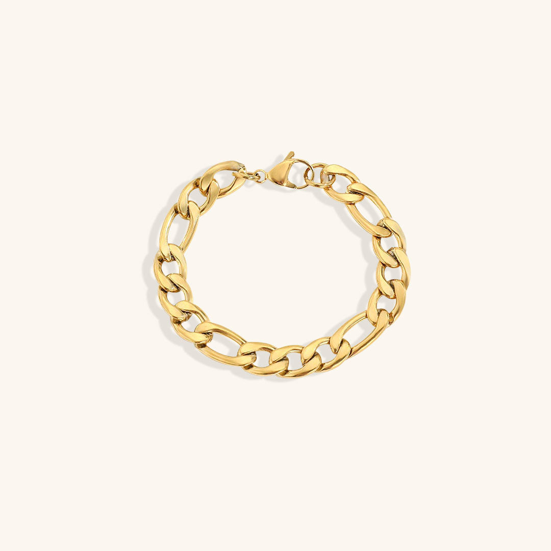 Saturn - Pulsera de eslabones dorados