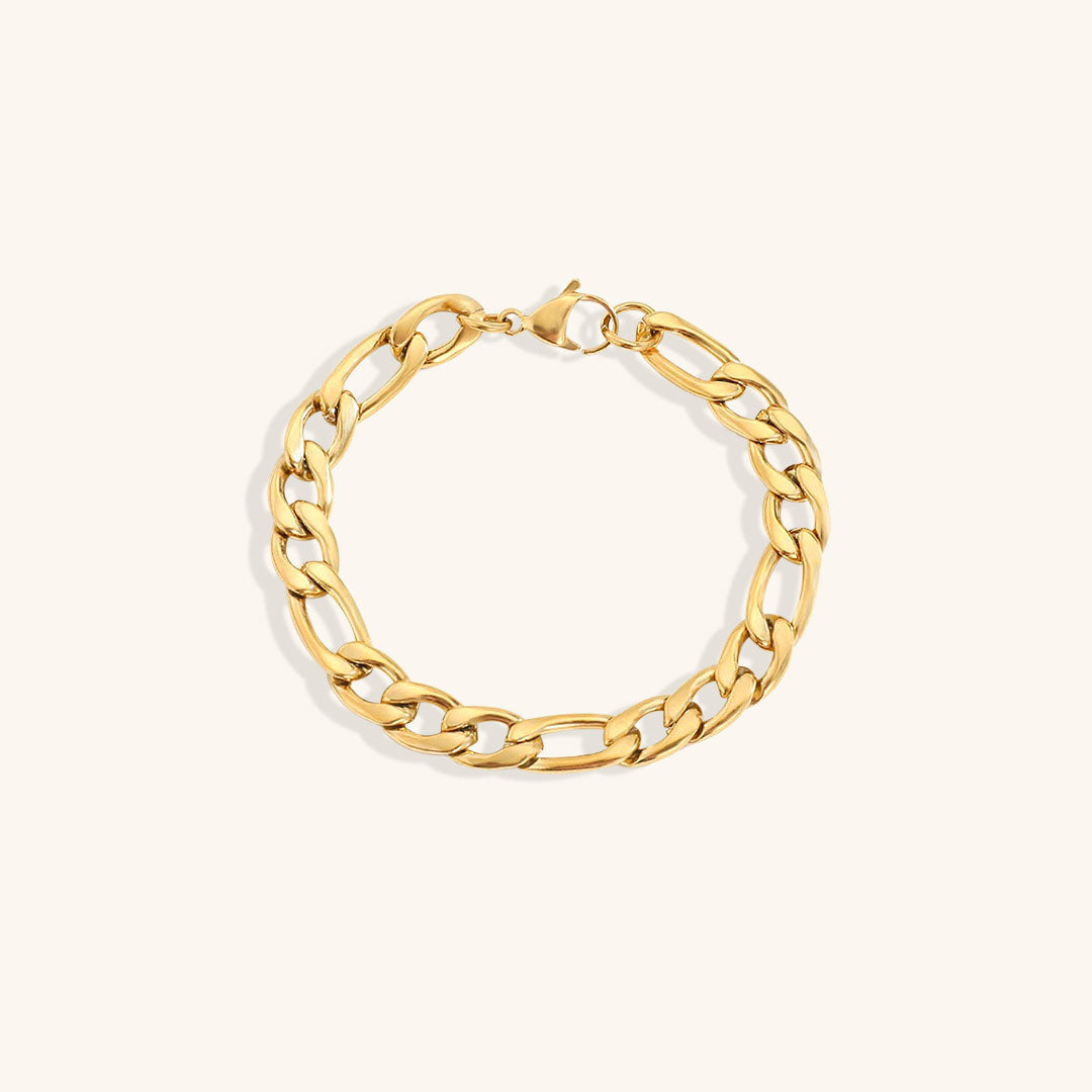 Saturn - Pulsera de eslabones dorados
