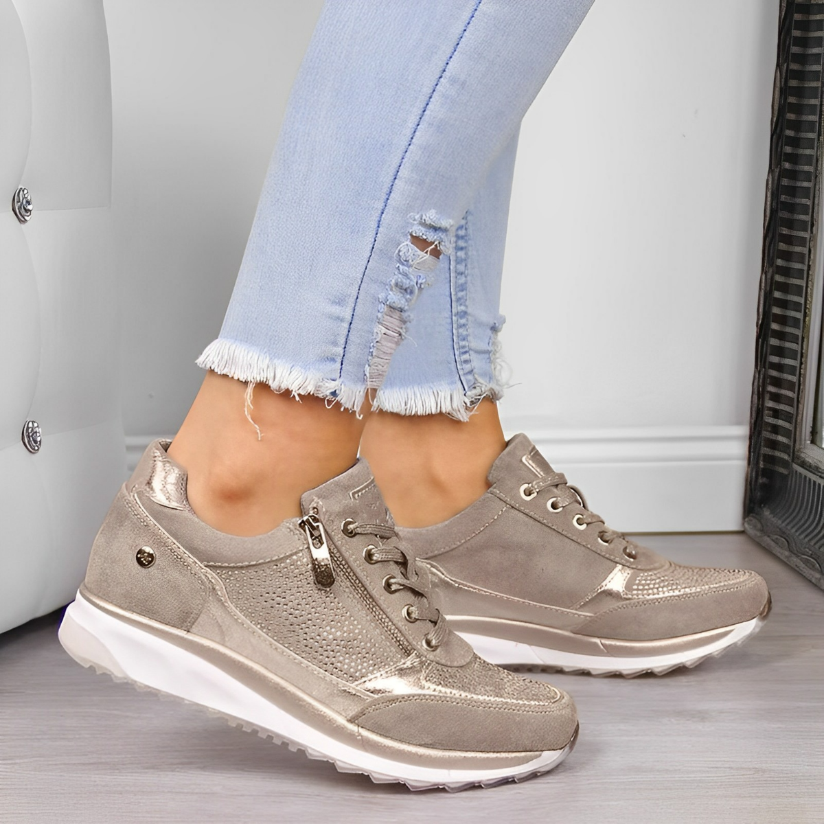Pro Shoes - Zapatillas con cierre de cremallera