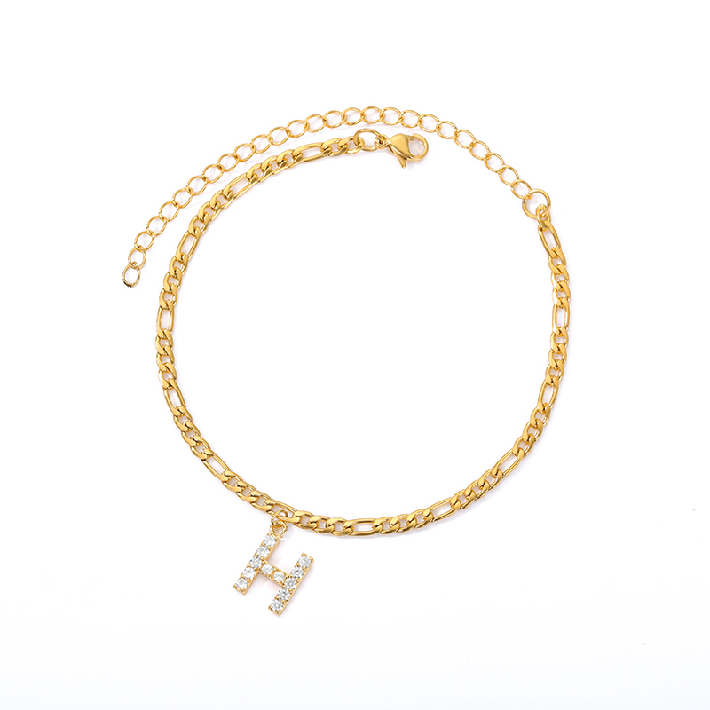Tobillo con Inicial - Pulsera de tobillo personalizada con tu inicial