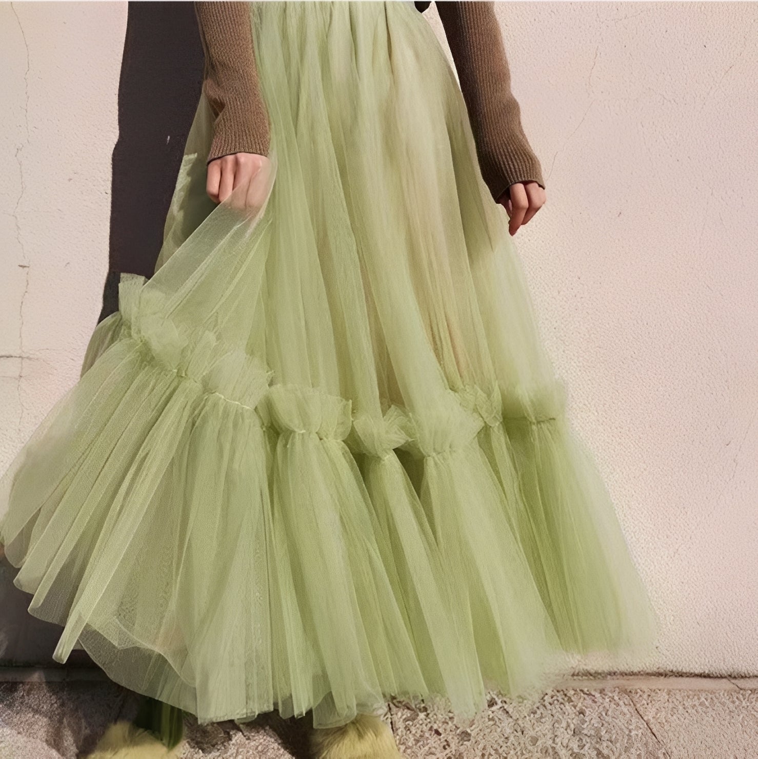 Madeline - Elegante falda con volantes para damas